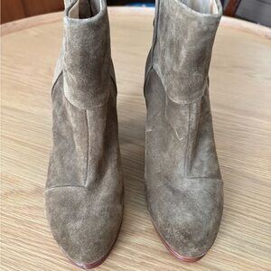 rag & bone Taupe Suede Ankle Booties